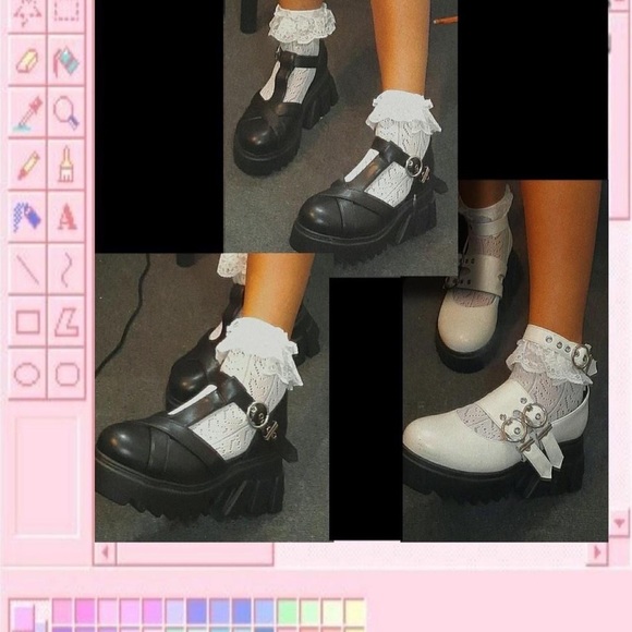 black lolita platform mary janes - Picture 2 of 2